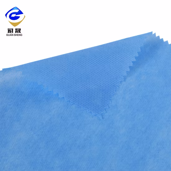 White/Blue 100% Polypropylene Spunbond Nonwoven Fabric SMS SSS